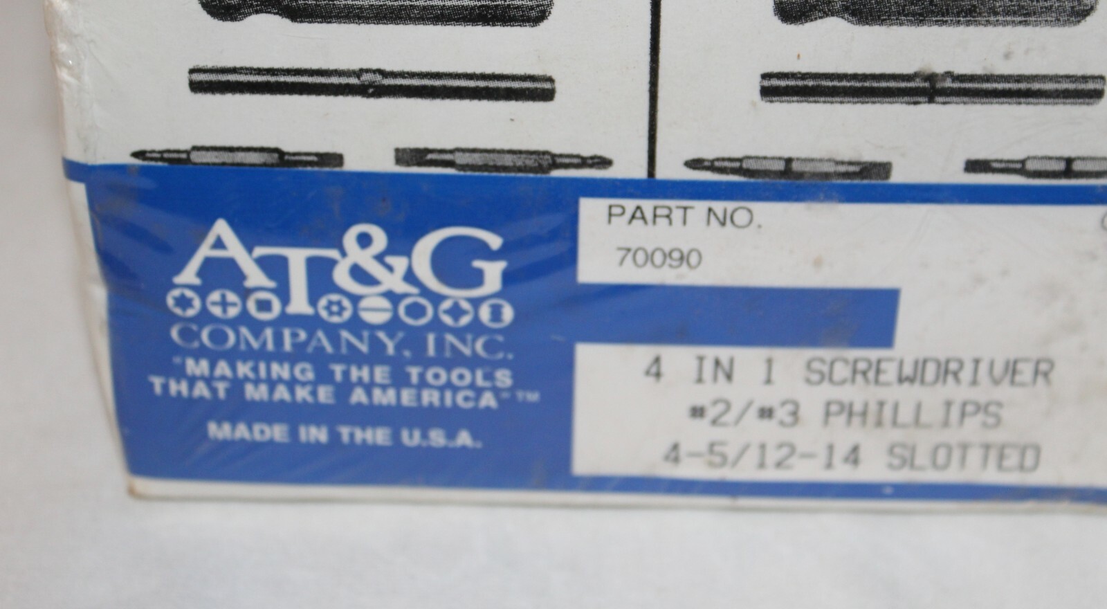 Vintage AT&G CO Made In USA Red 4 In 1 Phillips & Flathead Screwdriver ~ NOS US9