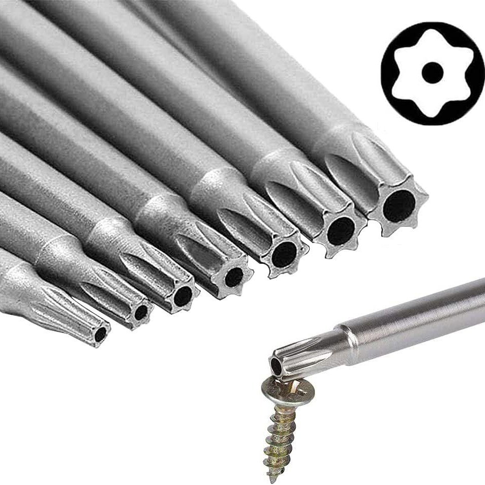 11 PCS T6-T40 Magnetic Head Torx Screwdriver Bit Set Security Tamper Proof Star