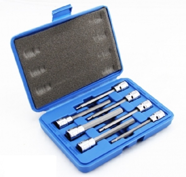 Extra Long Hex Bit Set | Metric 3/8″ Drive Allen Socket 7pc Kit