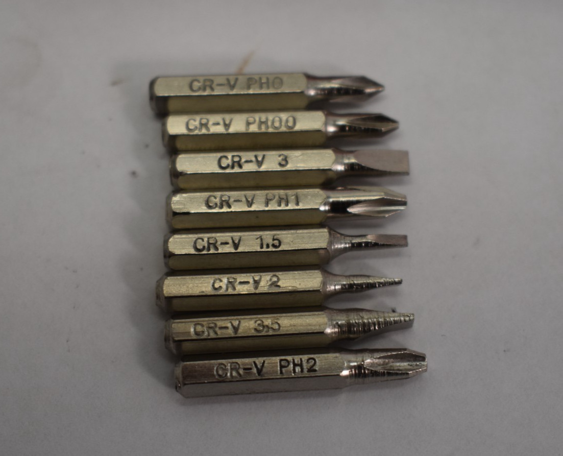Promotional Mini-Tool Pocket Size Screwdriver Pen with 8 Heads Philips Flat 2pc