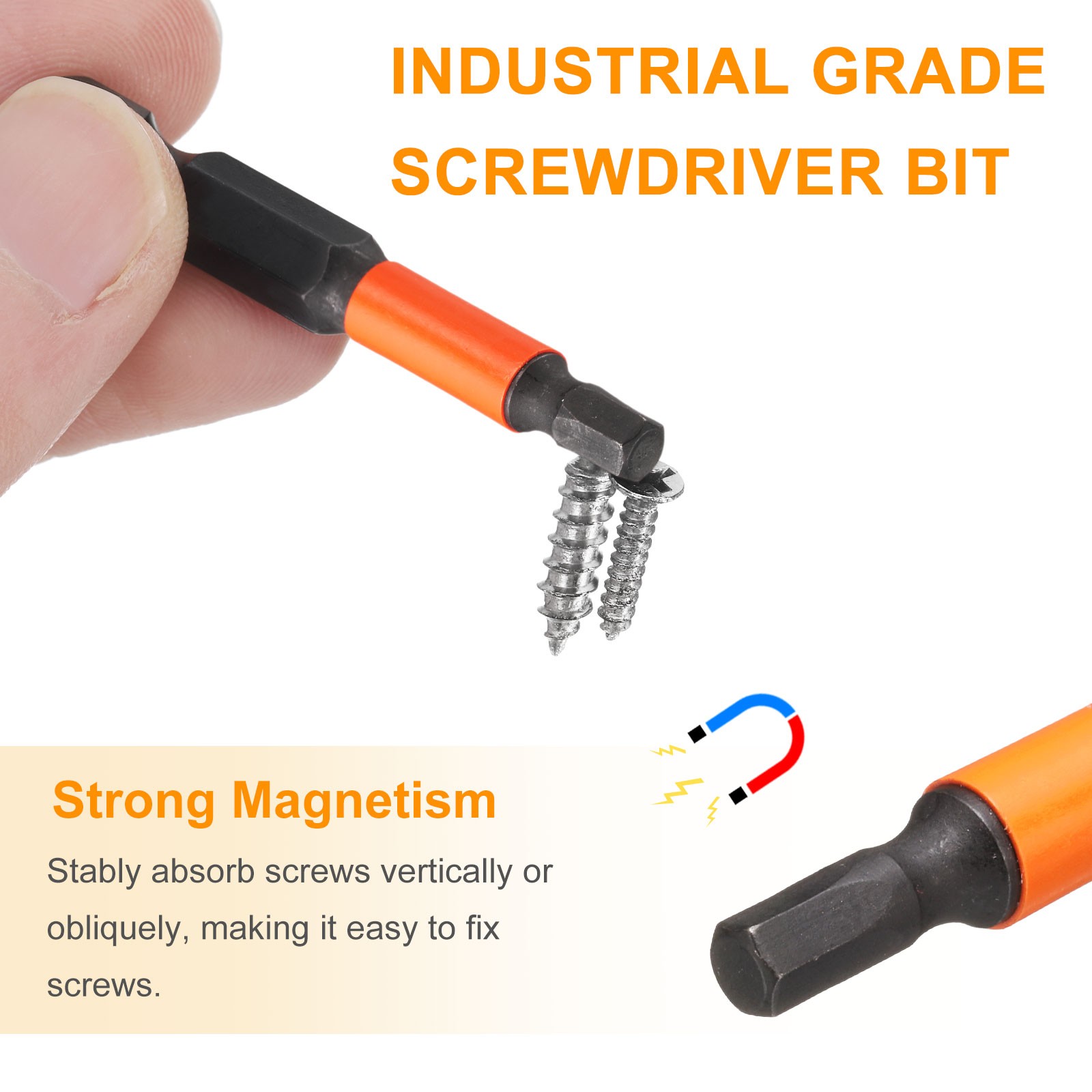 10 Pcs 3mm Hex Head Wrench Drill Bit 50mm Length Magnetic Bits for Woodworking