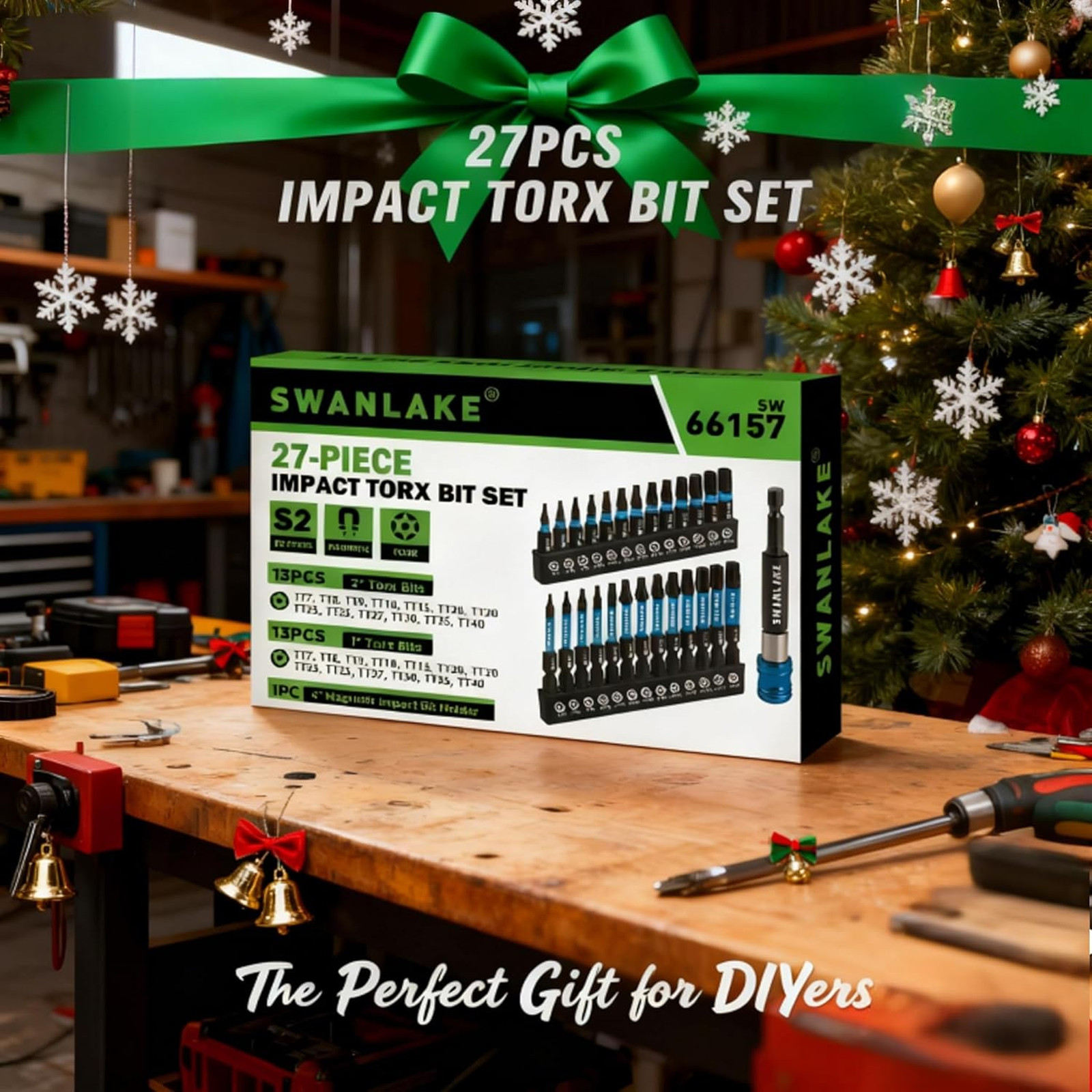 Impact Torx Bit Set 27-Piece S2 Steel Tamper Proof Magnetic Screwdriver Bits