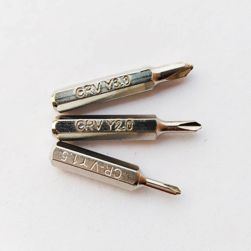 Y00 Y1.5 Y2.0 Y2.5 Y3.0 Screwdriver Bits for Tripoint Triwing micro system 4 Hex