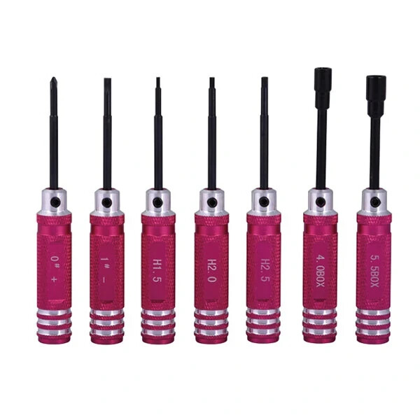 High Quality Steel 7pc Hexagon Wrench Screwdrivers Tools for RC Models