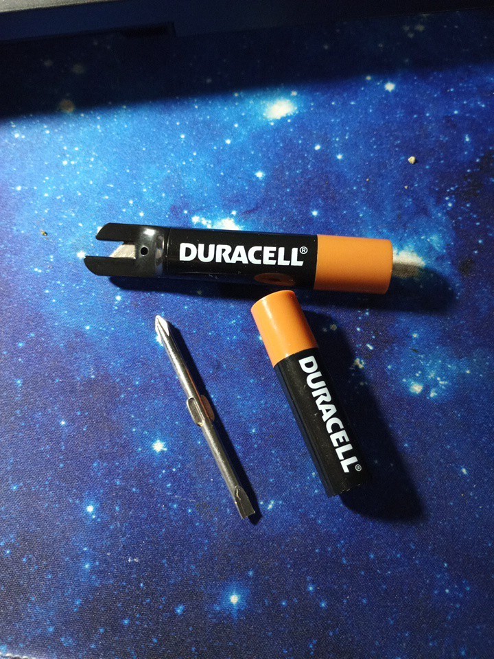 VTG Duracell Promo Battery 2 in 1 Pocket Screwdriver Philips & Flathead 3″ Small