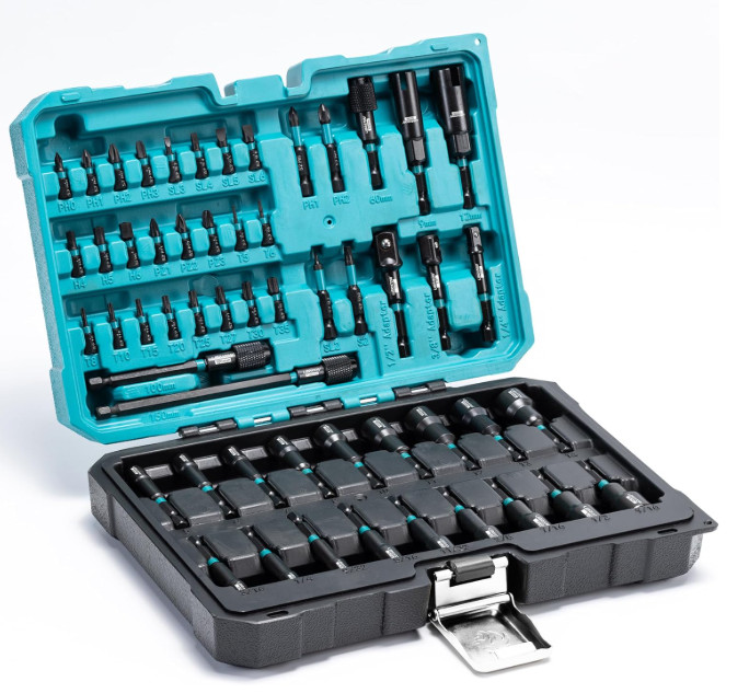 LIBRATON 54PCS Magnetic Nut Driver Set, Metric/SAE Impact Drill Bit Kit