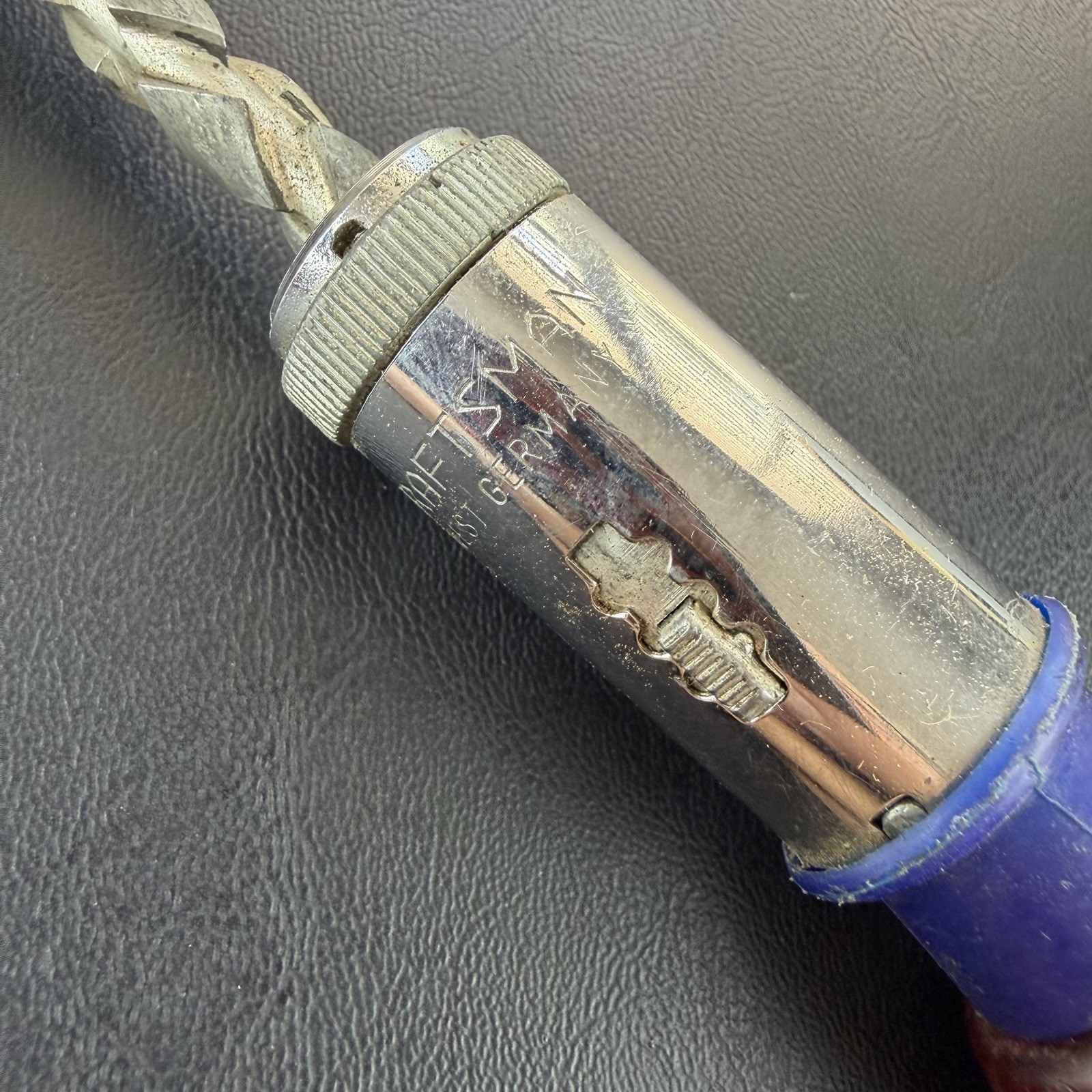 Vintage Craftsman West Germany Spiral Ratchet Push Screwdriver Works Wood Handle