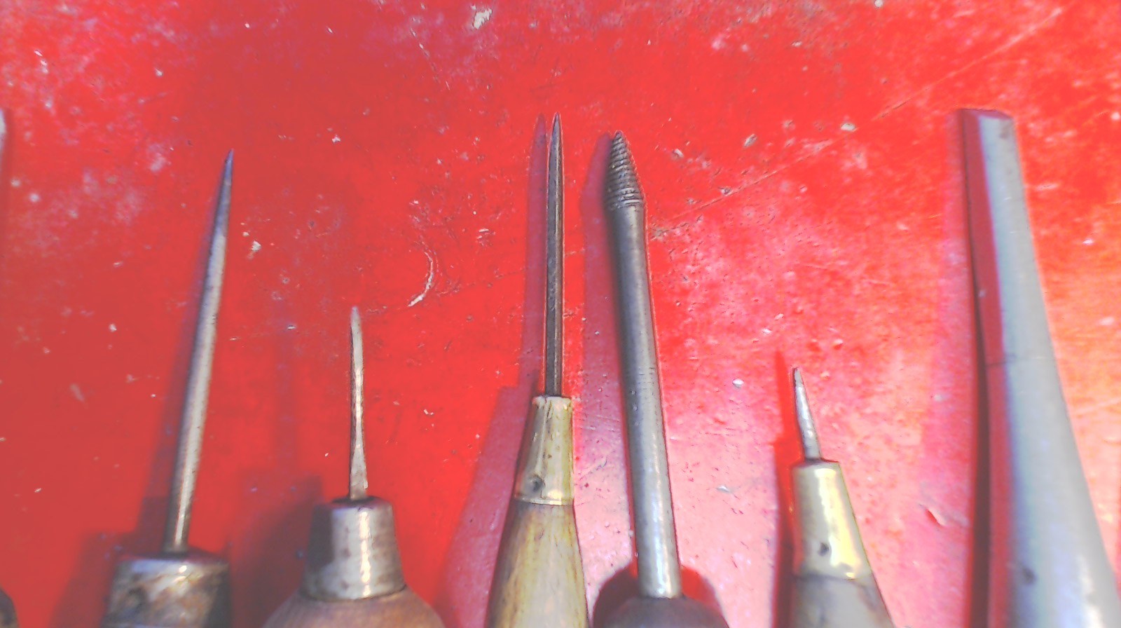 Vintage-20- Wooden Handled- Screwdriver-Ice picks-Threadstarter-Chisels-Knifes