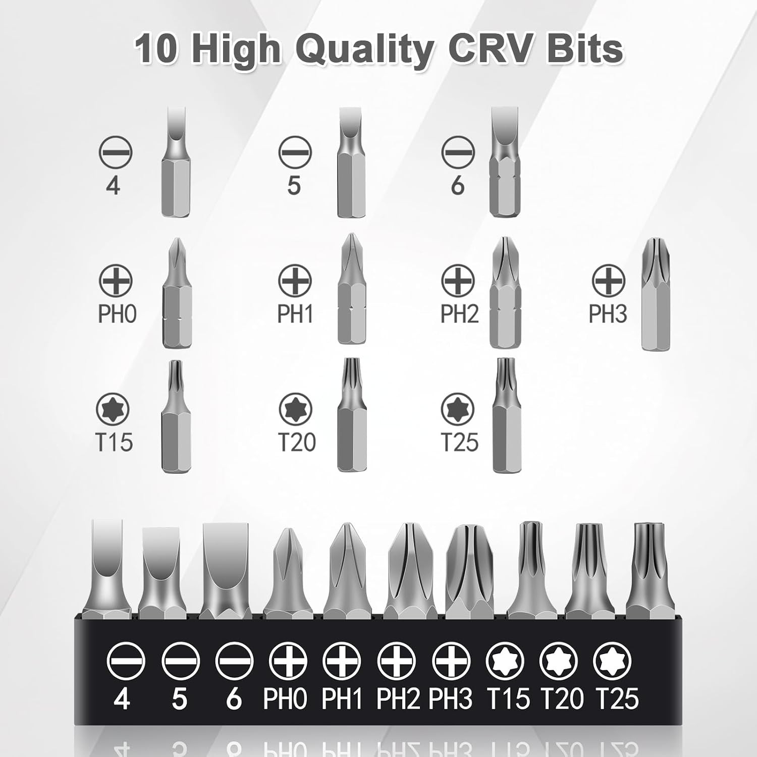 10-In-1 Angled Ratchet Screwdriver Set，90 Degree Right Angle, Black