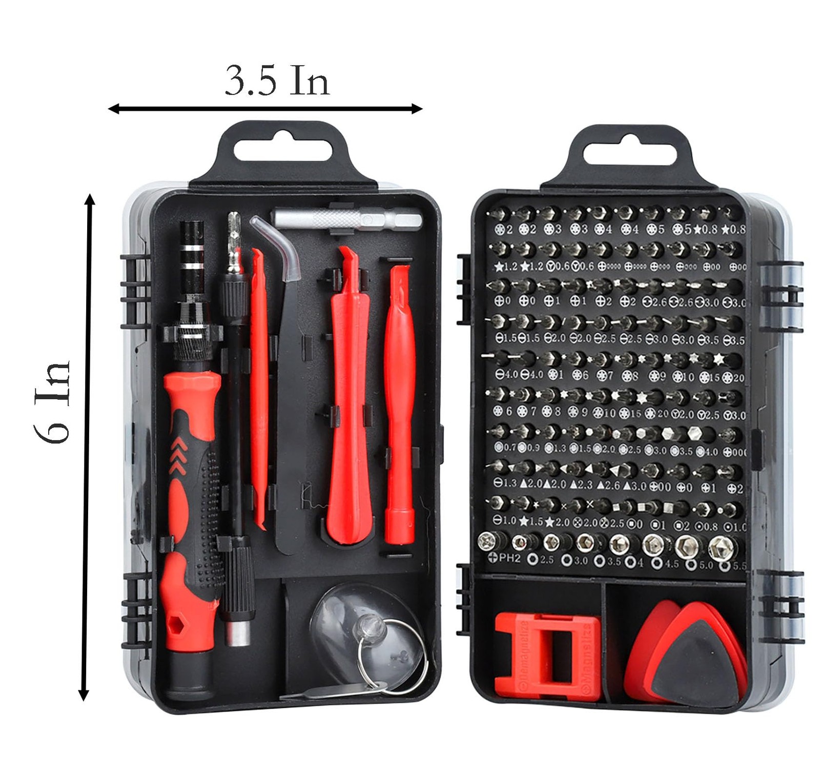 115 In 1 Precision Screwdriver Set Chromium Vanadium Steel Tool Kit Red