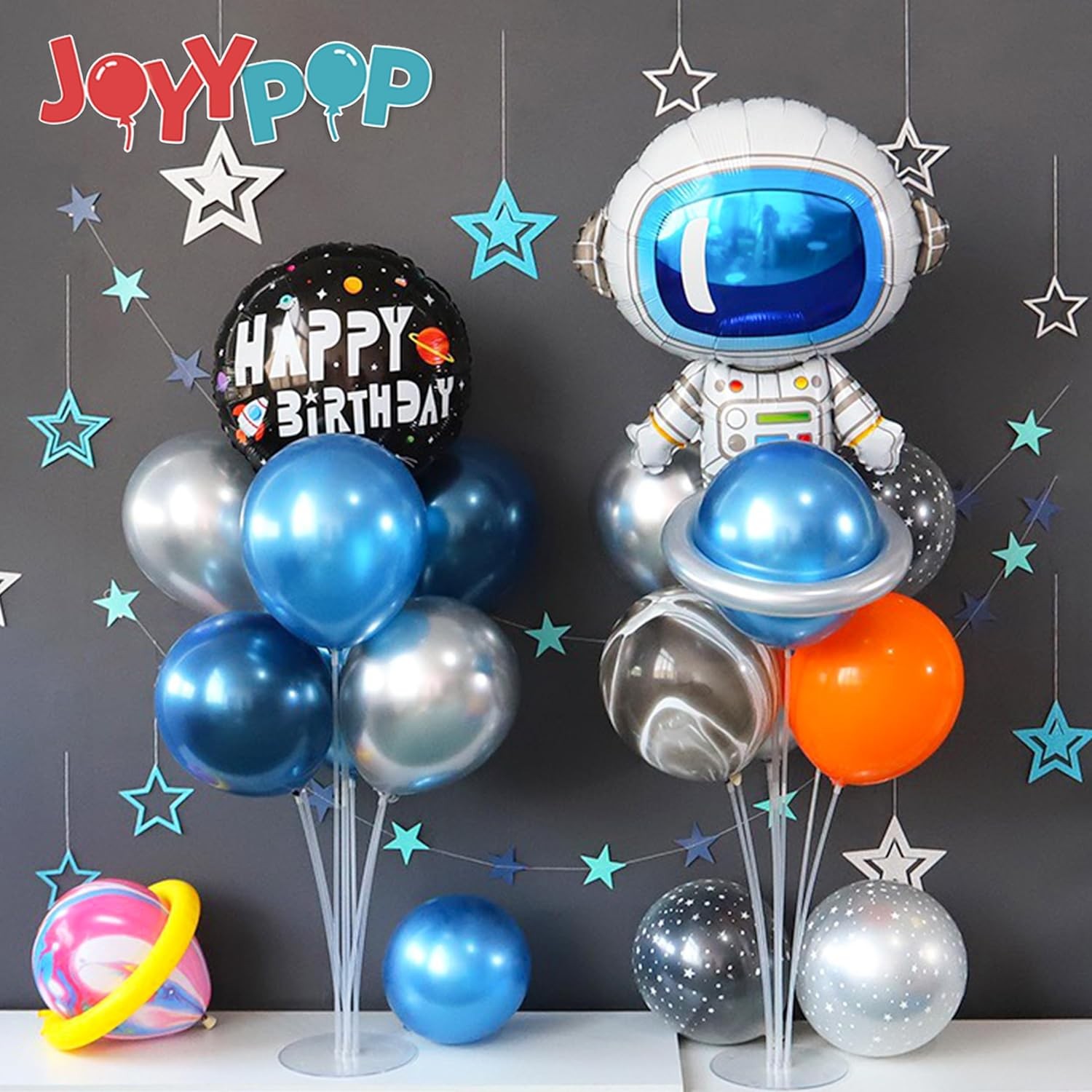 JOYYPOP 4 Sets Balloon Stand Kit For Table, 10 x 5 x 1.5 inches, White