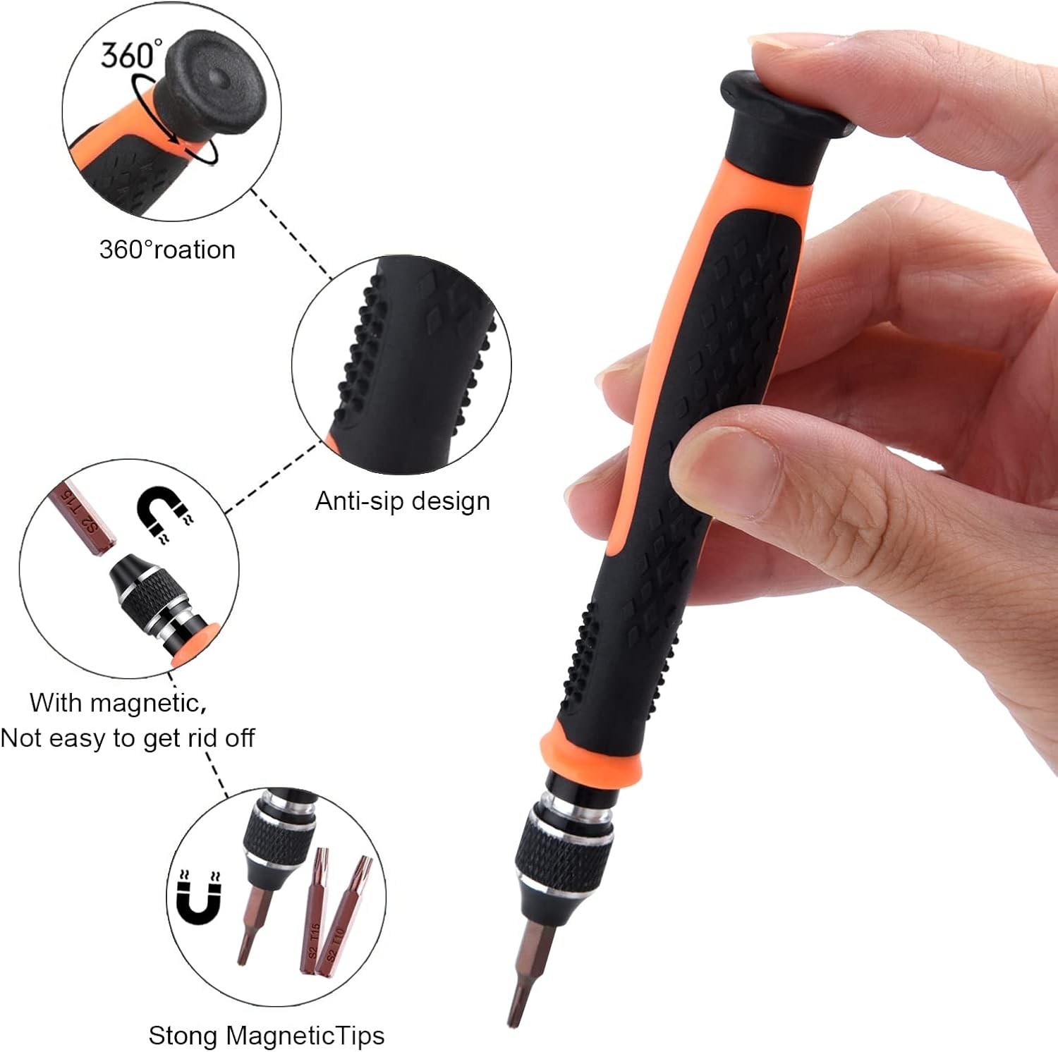 10 in 1 Interchangeable Magnetic Torx Screwdriver Set – T2 T3 T4 T5 T6 T7 T8 T9