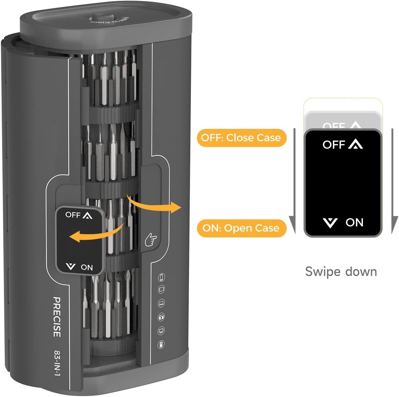 83 in 1 Precision Electric Screwdriver Kit Magnetic Repair Tool Set 71 Bits