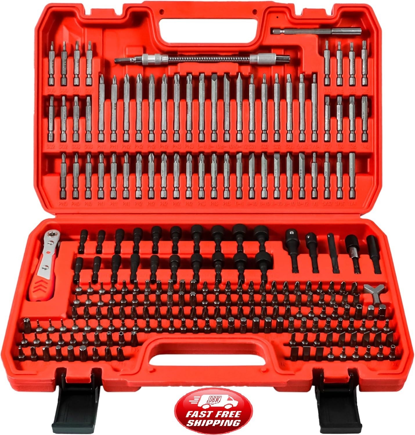 232-Piece Ultimate Screwdriver Bit Set, Cr-V Steel Impact Driver Bits, PRO New