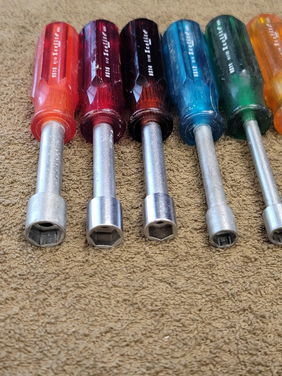 Xcelite HS Nutdriver Set Sae 3/16 7/32 1/4 5/16 11/32 3/8 7/16 1/2 9/16″ USA