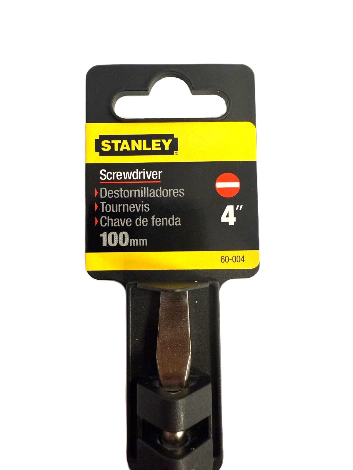 Stanley 60-004 Standard Slotted Flat Tip Screwdriver, 1/4″ X 4″