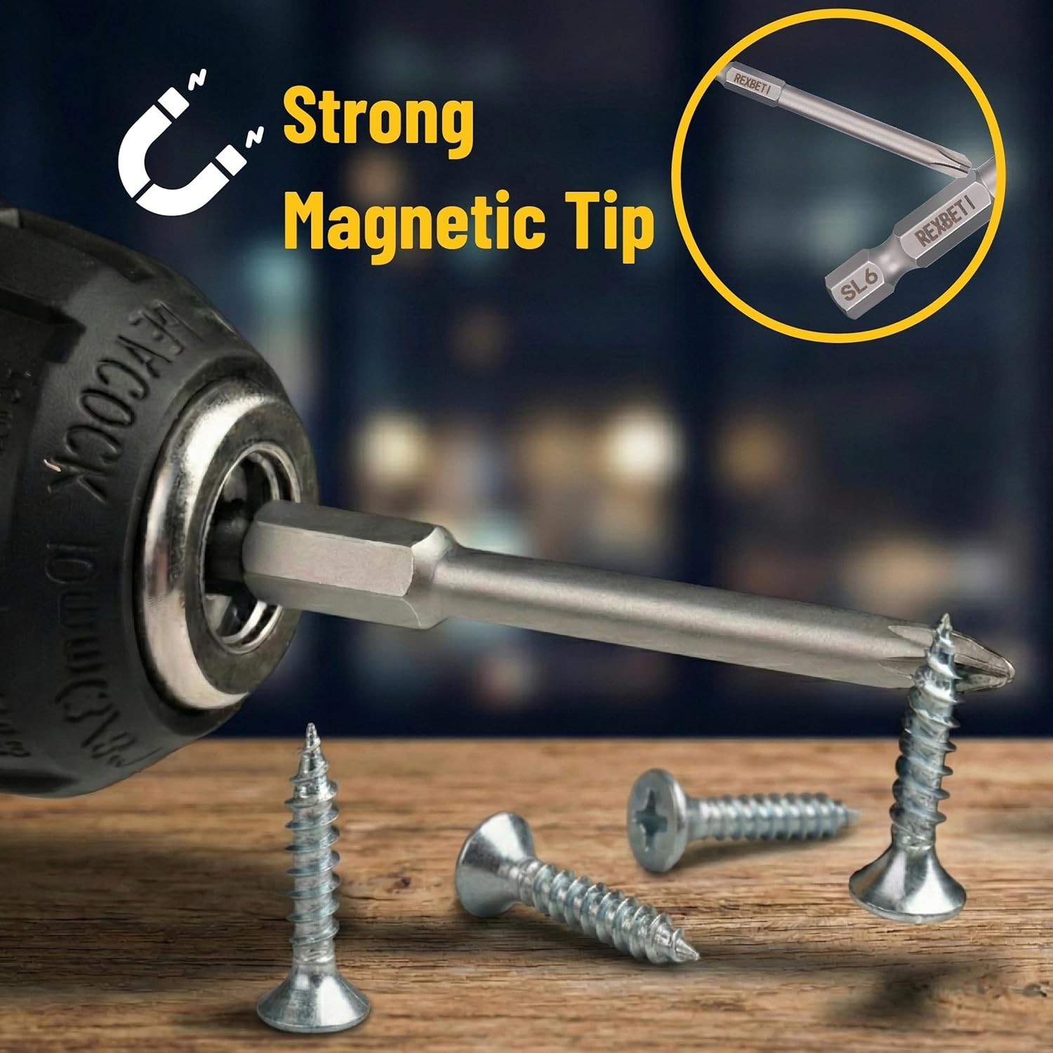 12 Pcs 3 Inch Slotted Phillips Screwdriver Bit Set with Holder 1/4 Hex, Magnetic