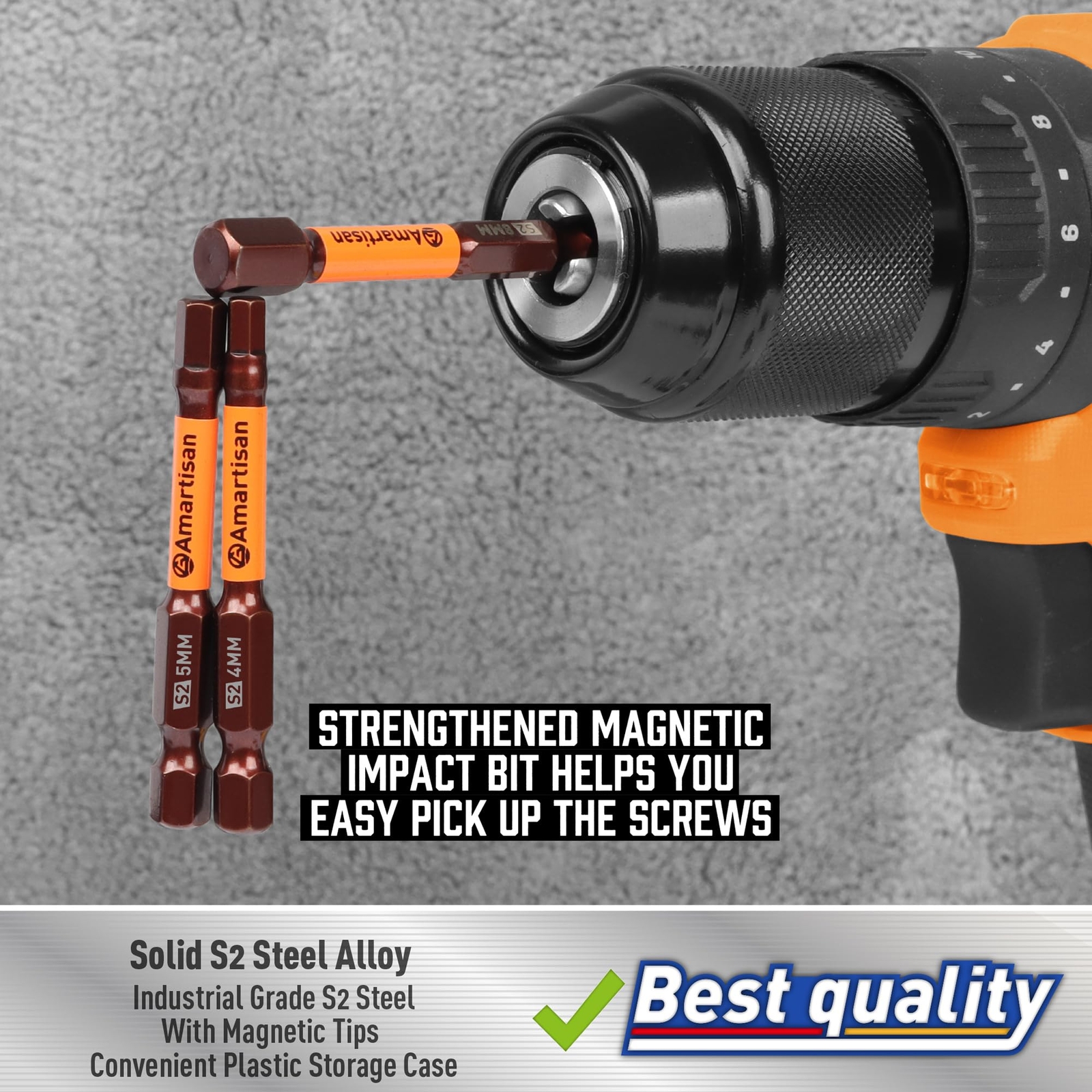 Hex Key Allen Bit Set Quick Change Connect Impact Driver Power Drill Metric Long