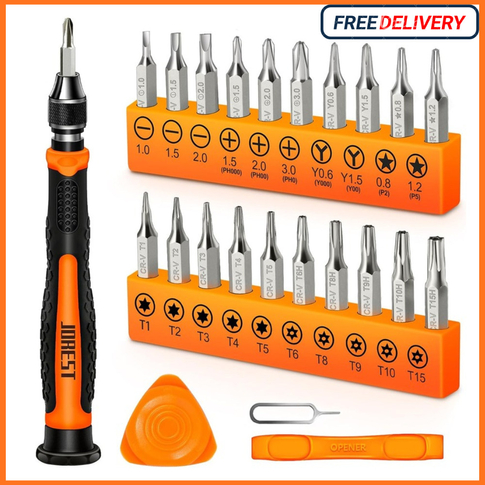 24Pcs Small Precision Screwdriver Set with Torx T5 T6 T8 T9, Y00, Star P5, Mini