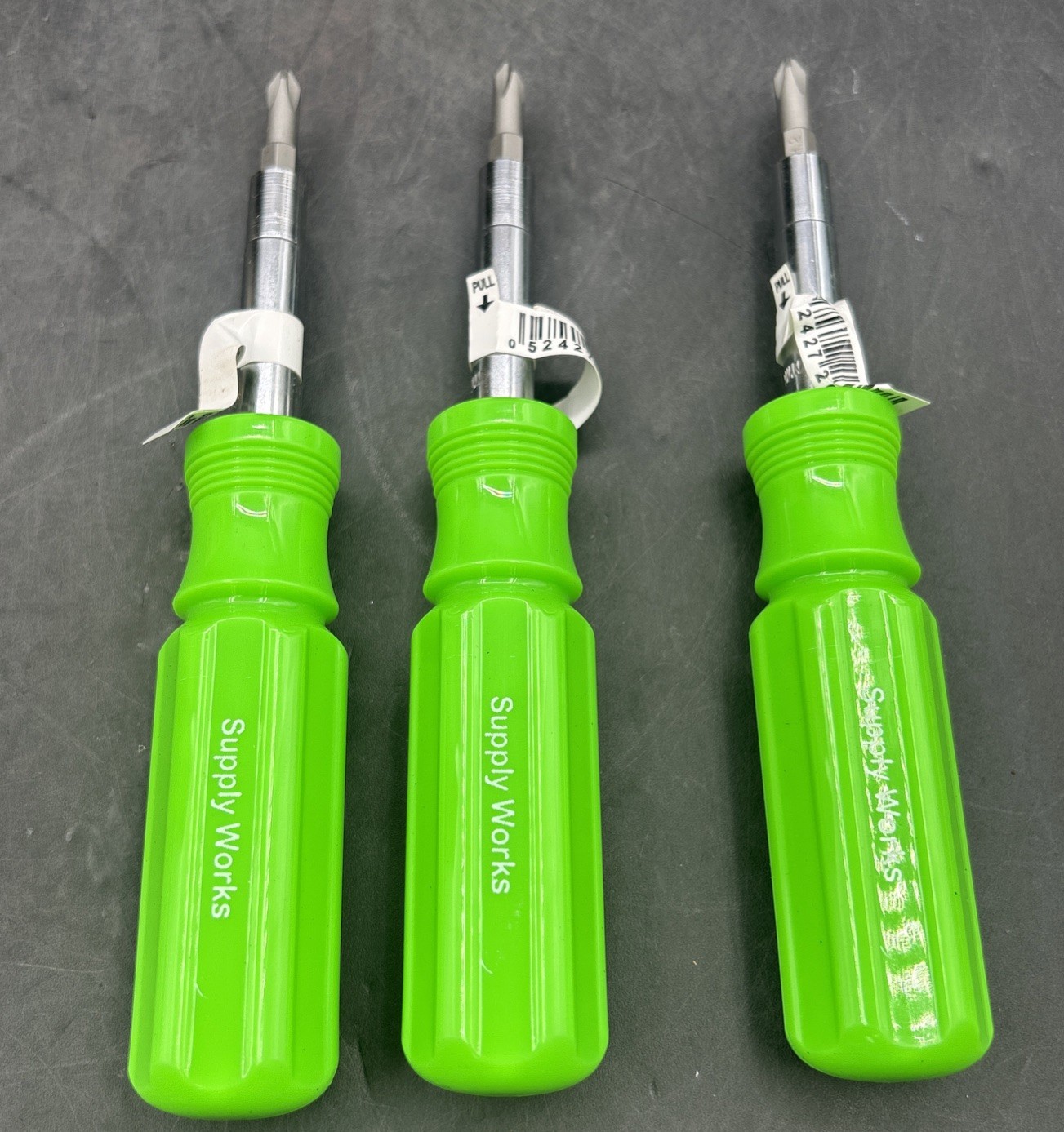 3 PK Gorilla Glue Lutz 6-IN-1 Screwdriver (Green)
