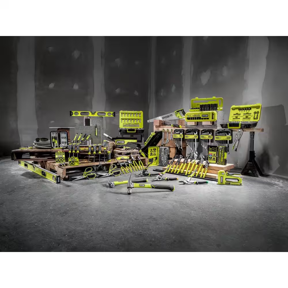 NEW Ryobi Multi-Bit 11in1 Screwdriver Cushion Grip Handle Bits and Nut Drivers