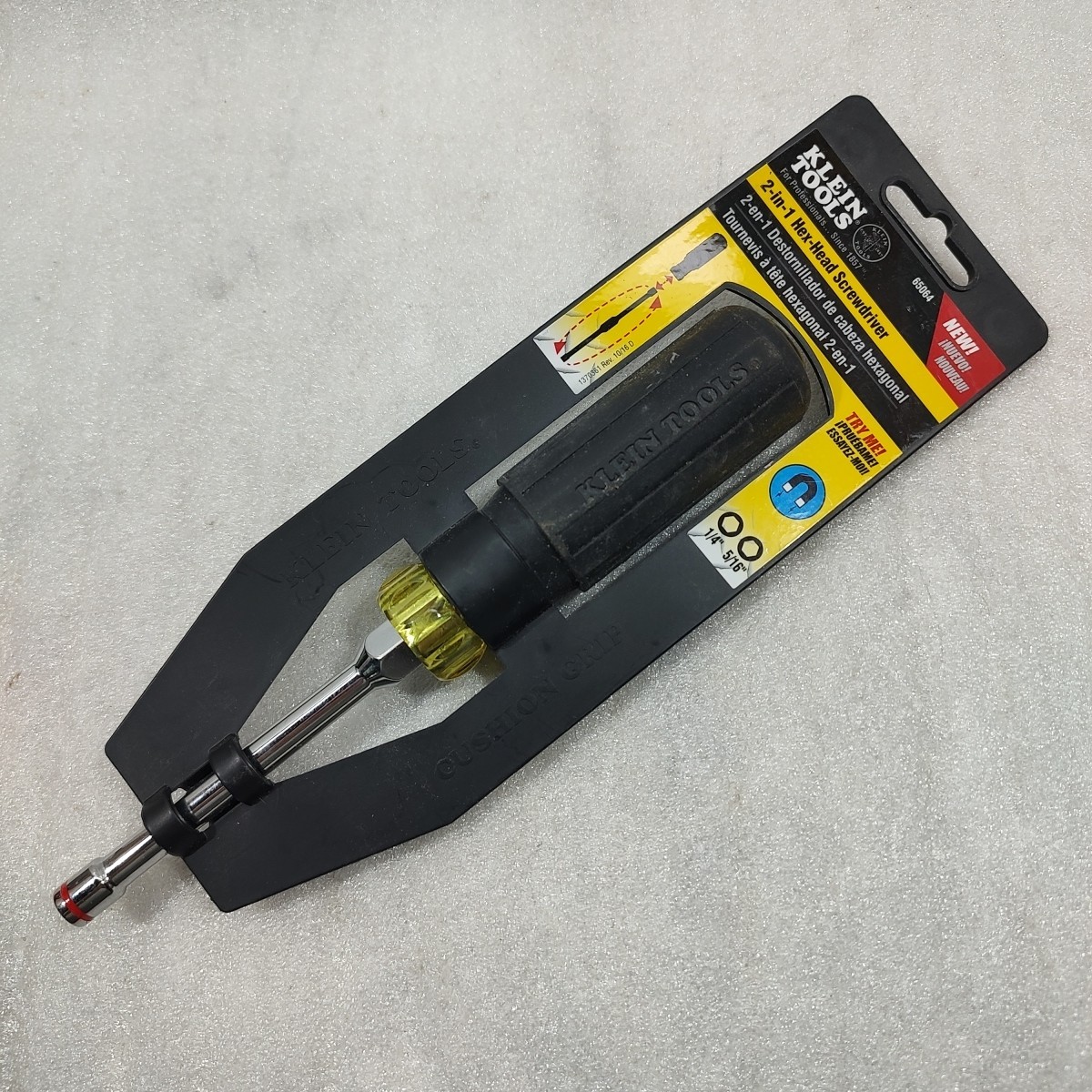 Klein Tools 65064 Driver Set – 2 In 1 1/4″ And 5/16″ Magnetic Nut Driver NEW