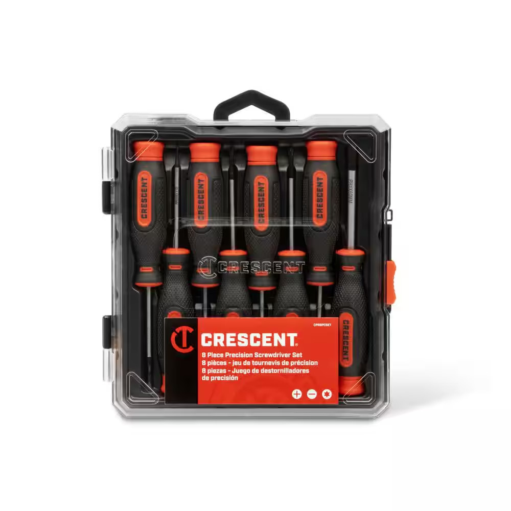 Phillips, Slotted, and Torx Precision Screwdriver Set with Dual Material Handles