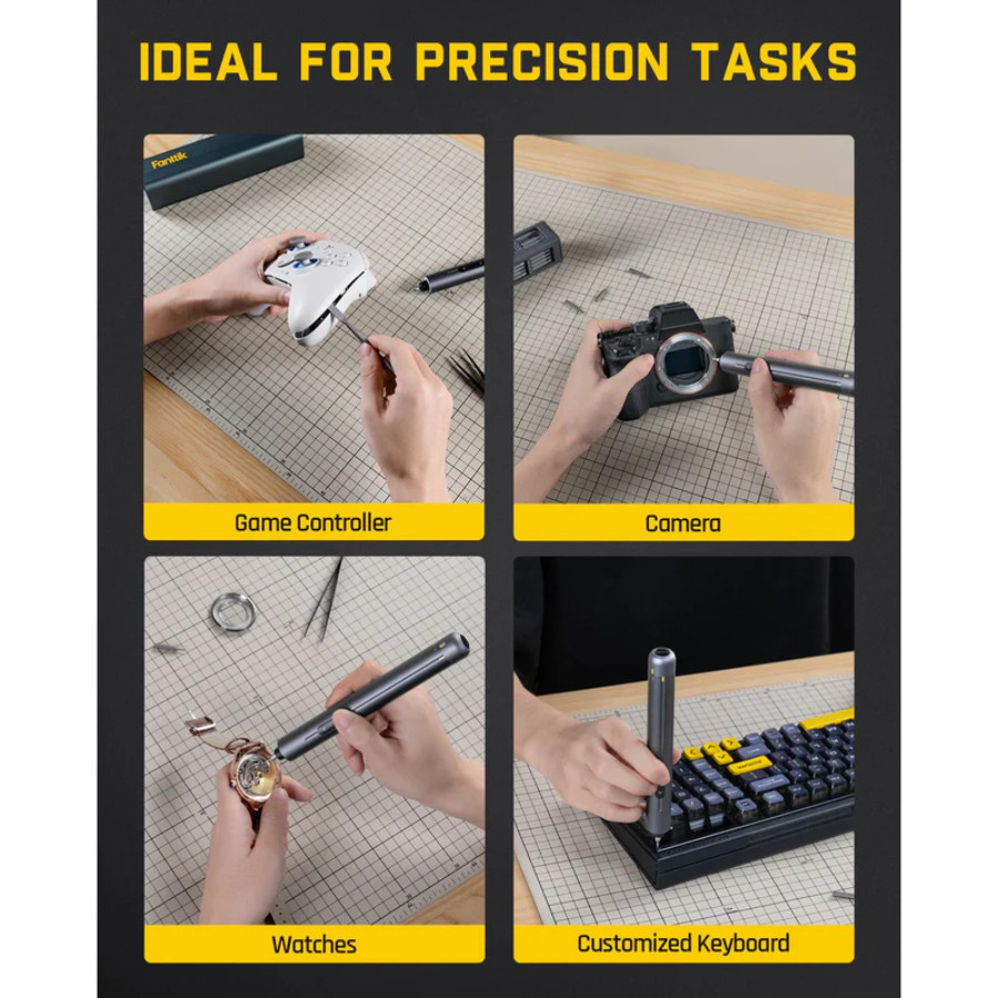 Fanttik E2 MAX Precision Electric Screwdriver – Max 0.4N.m, 50 Magnetic Bits