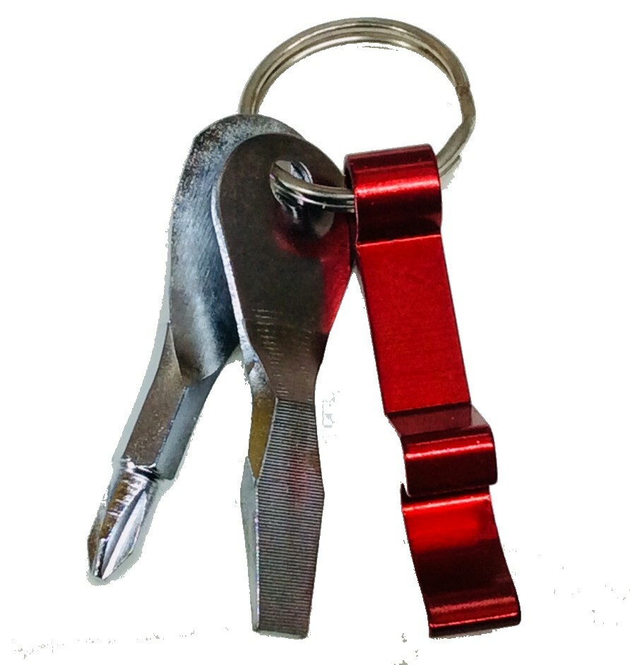 Screw Driver (2) Keychain Power Bit Driver 6 Pc Bit Driver Included – Green Case