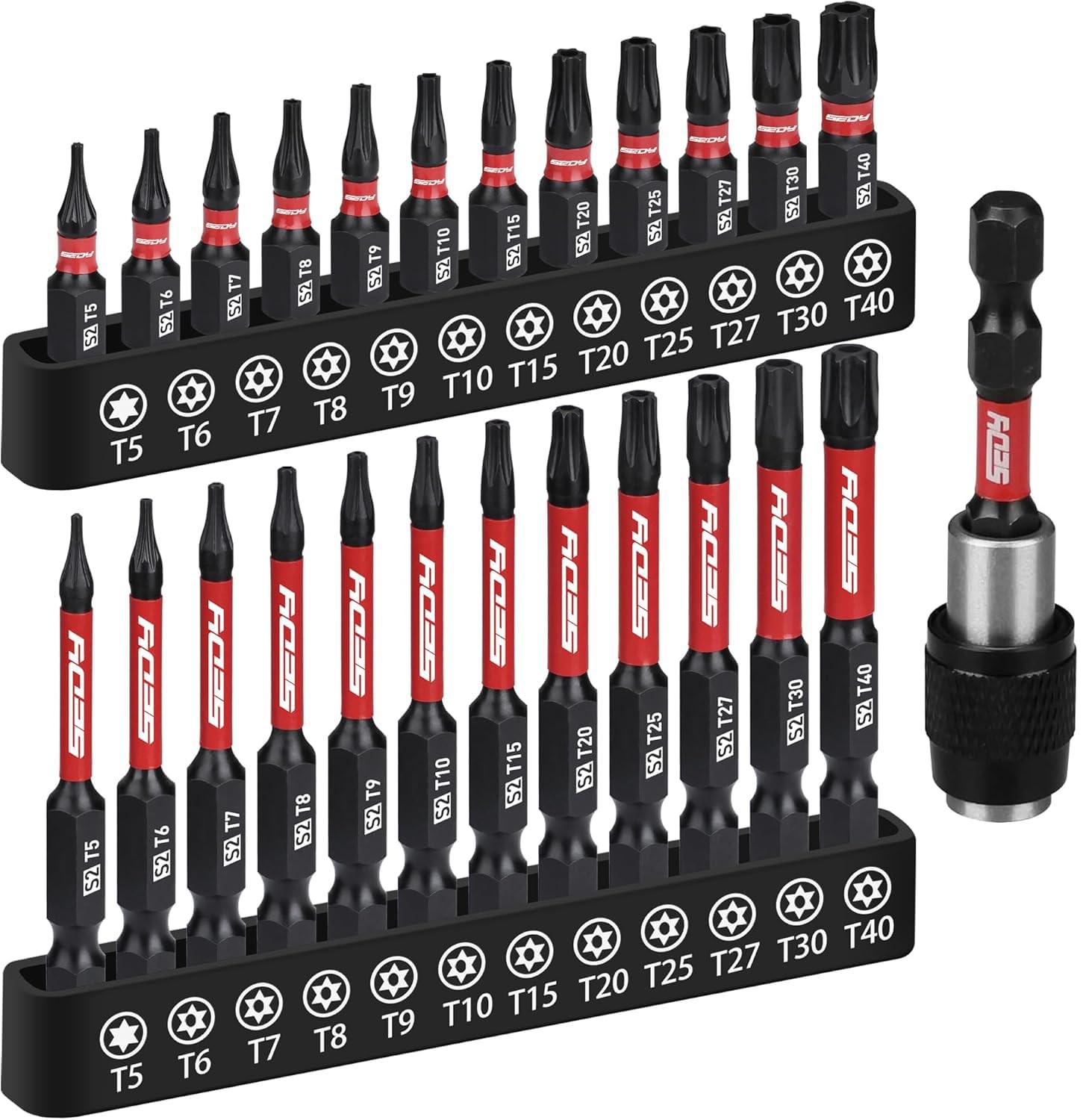 25 Piece Torx Bit Set 1 &2.5 Security Tamper Proof Torx 25 PCS 1″ & 2.5″ Torx