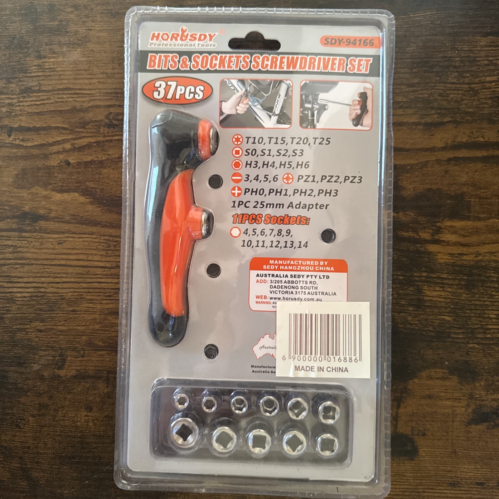 HORUSDY PROFESSIONAL TOOLS 1 Screwdriver & 1 Extension 25 Bits 11 Socket 37 Set