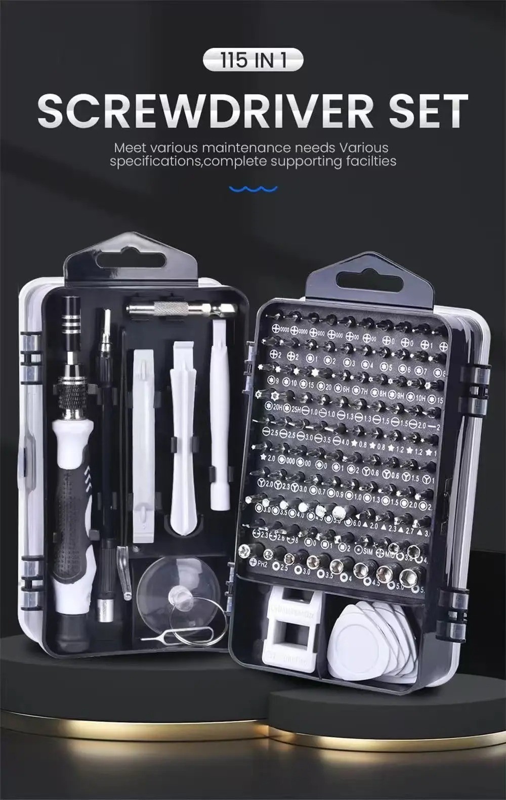 115pc Precision Screwdriver Set Magnetic Electronics Phone Repair Tool Kit