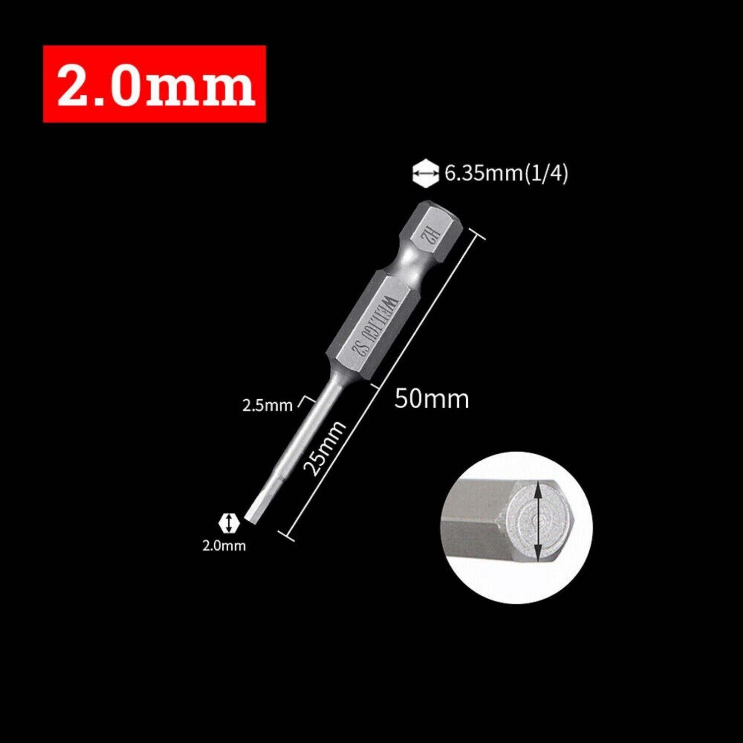 Hex Key Allen Bit Set Quick Change Connect impact Driver Power drill S2 Steel