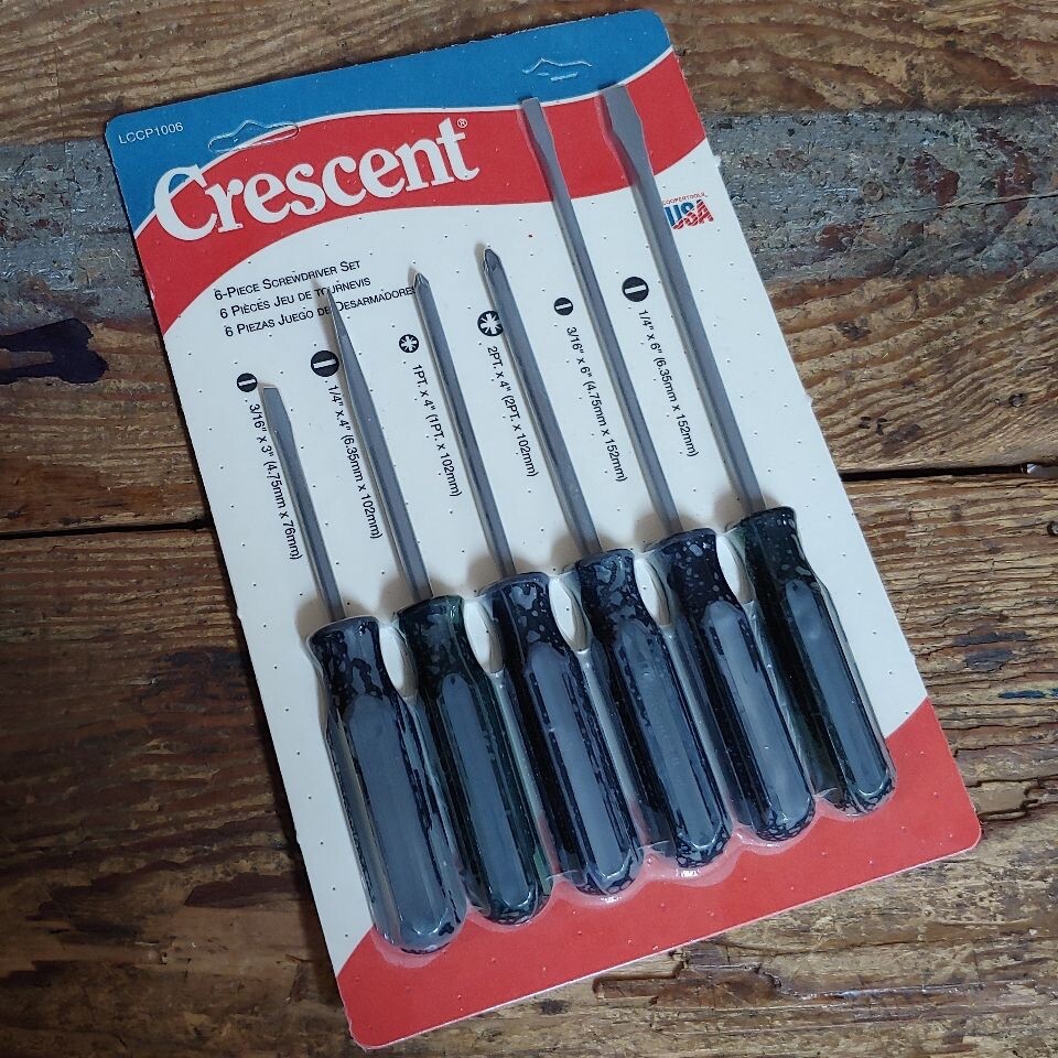 USA Made Crescent 6 pc Screwdriver Set NOS