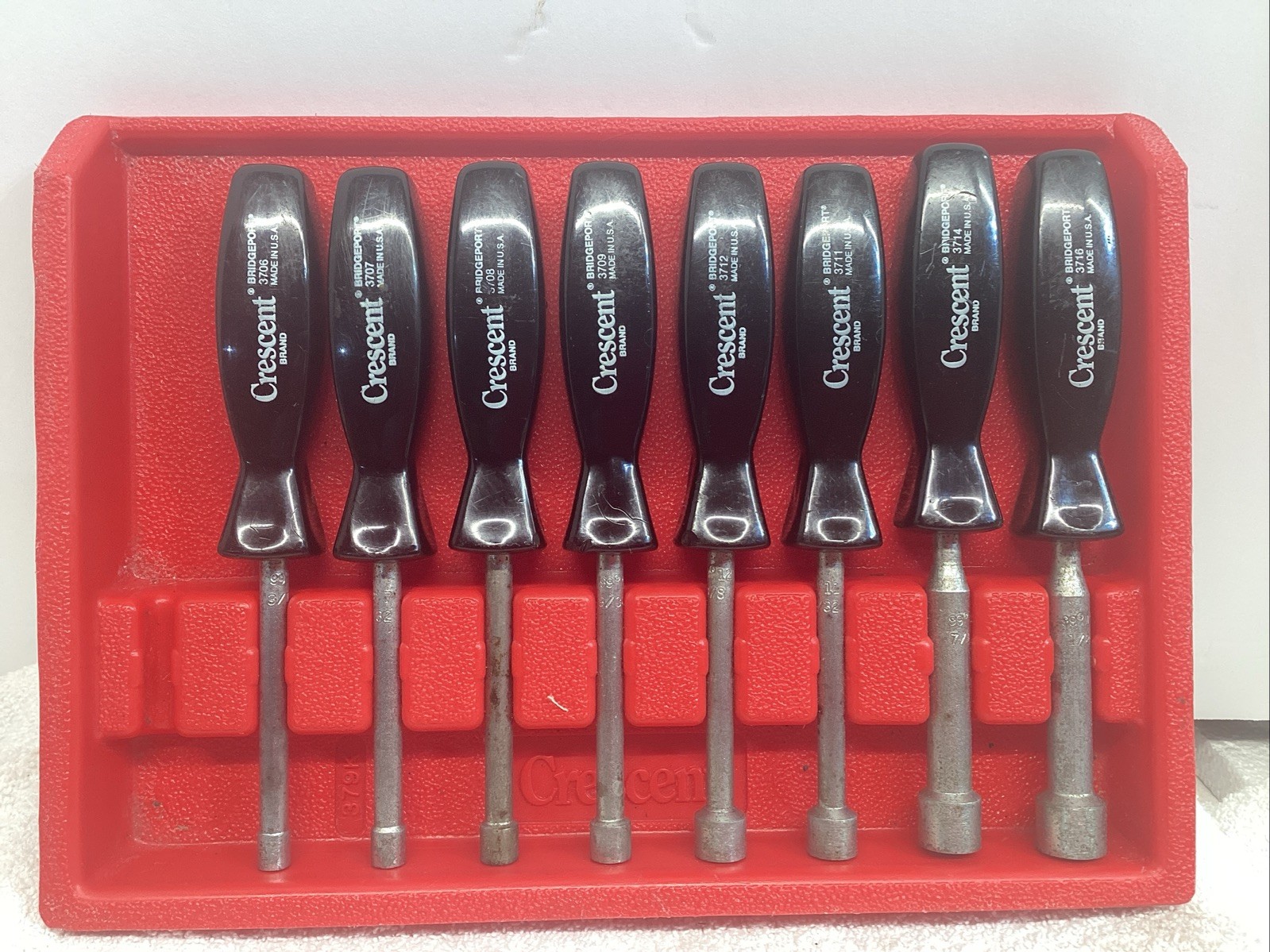 Used- Crescent Nut Driver Set USA 8 Out Of 9 pc SAE