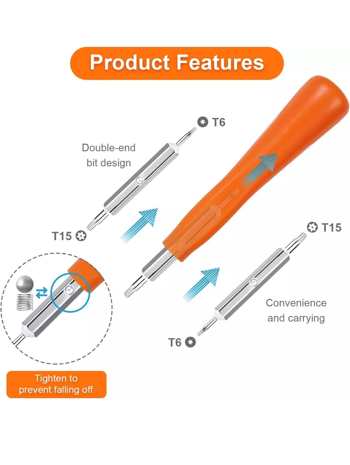 Screwdriver for Ring Doorbell Gen 1 2 3 4 Plus Pro With 16 Screw For All Models
