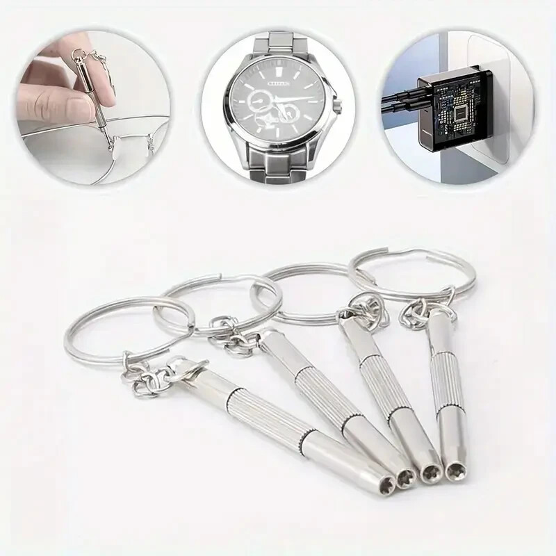 Portable Keychain Tool for Glasses – Mini Portable Repair Kit for Glasses NEW