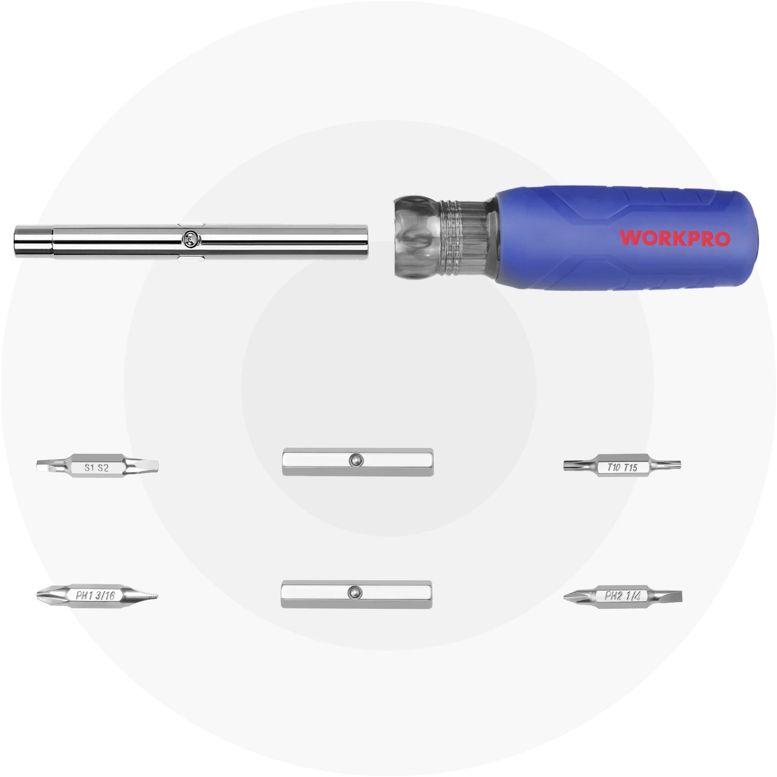 WORKPRO 11-in-1 Screwdriver/Nut Driver Set Tool Comfort One Size,