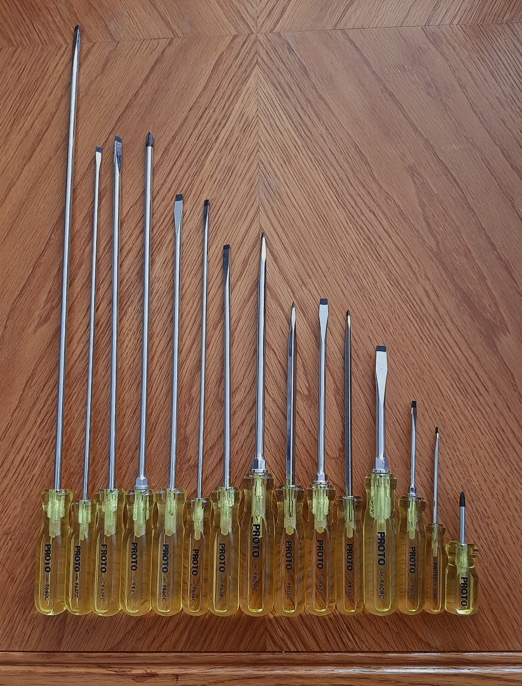 Proto Tool 14 Piece Screwdriver Set, With Extra Long Screwdrivers Made In USA