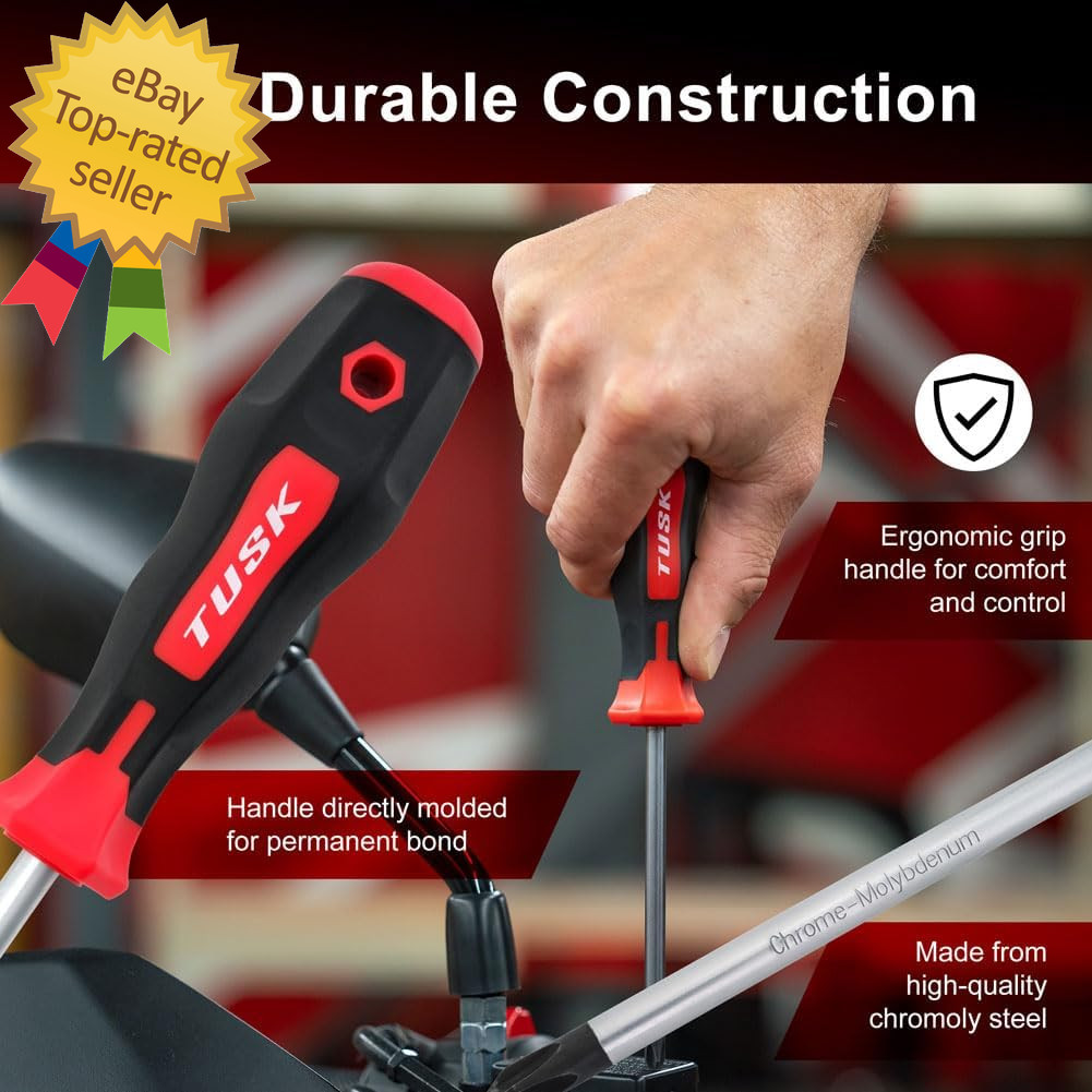 JIS Screwdriver Set 4 Piece #0, #1, #2, #3 – Magnetic Tips and Molded Ergonomic