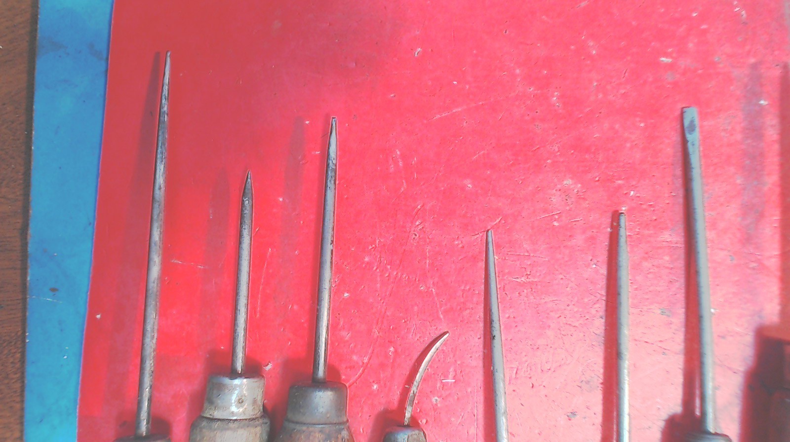 Vintage-20- Wooden Handled- Screwdriver-Ice picks-Threadstarter-Chisels-Knifes