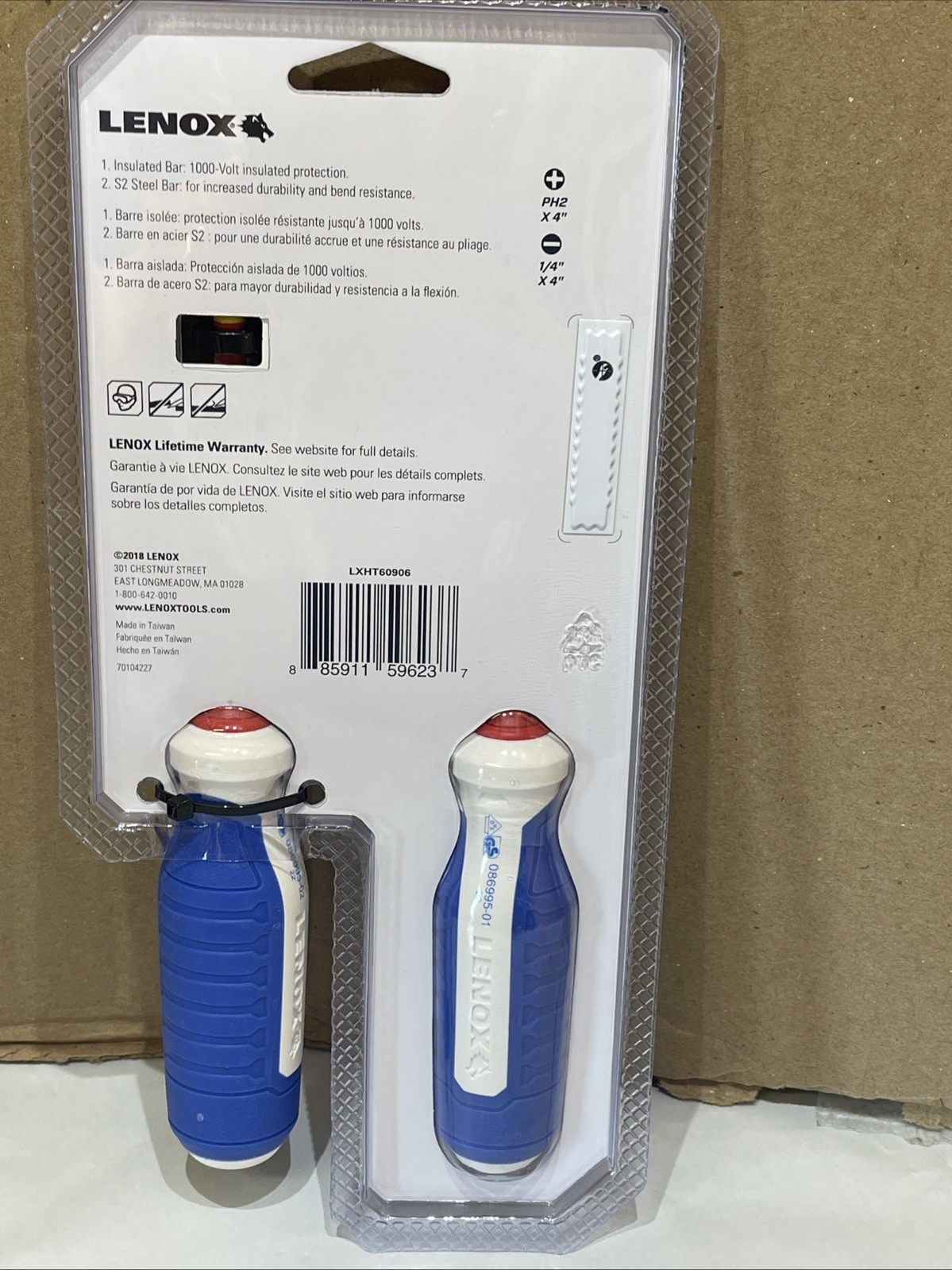 Lenox Tools LXHT60906 Screwdriver Set, Slim Blade, Insulated, 2-Piece New