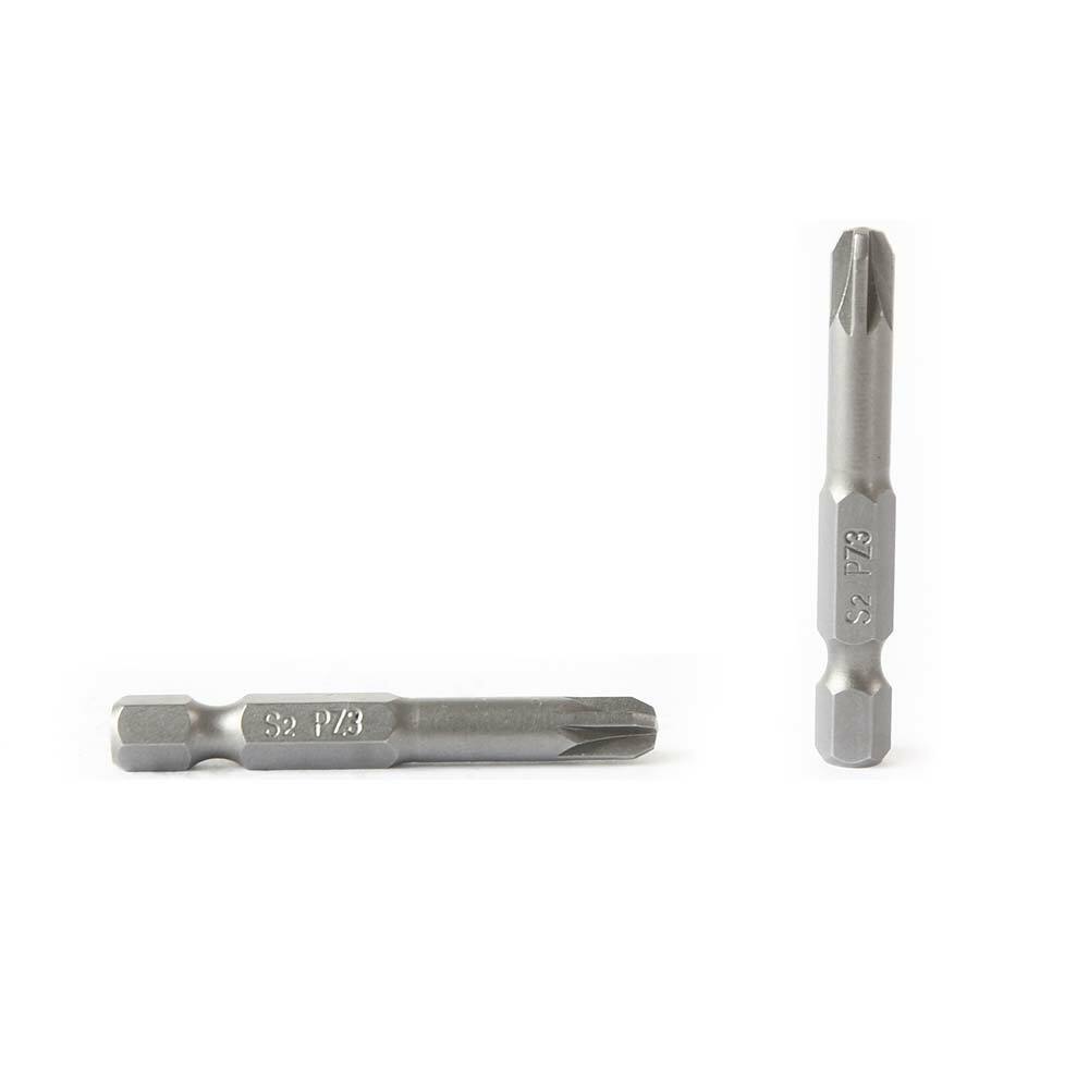 BZ203-10PK 3# Single End Pozidriv Screwdriver Bits – 2″ Long – 10 Display Pack