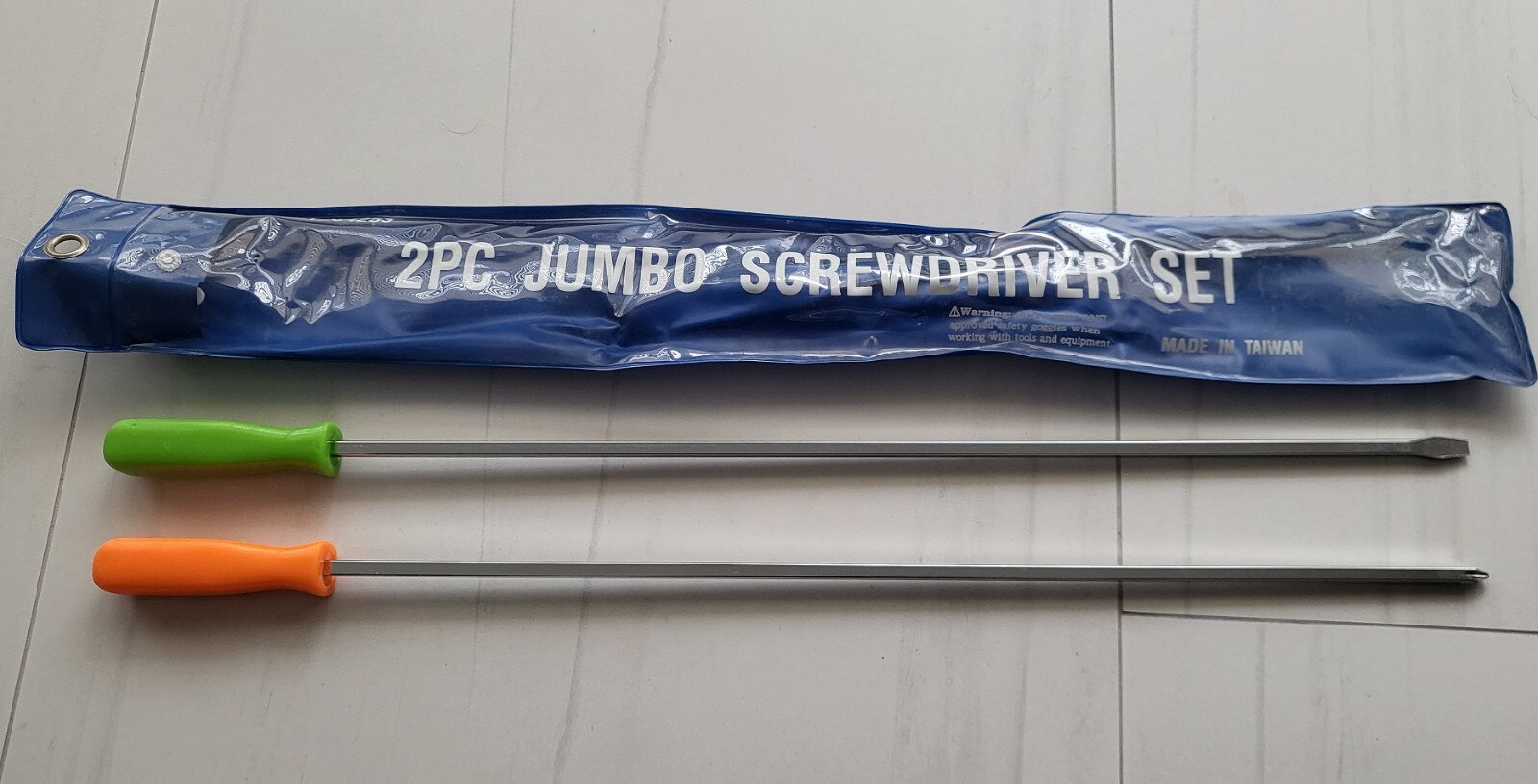 2 Piece Jumbo Boat Screwdriver Set Made In Taiwan Brand New Philips Slotted