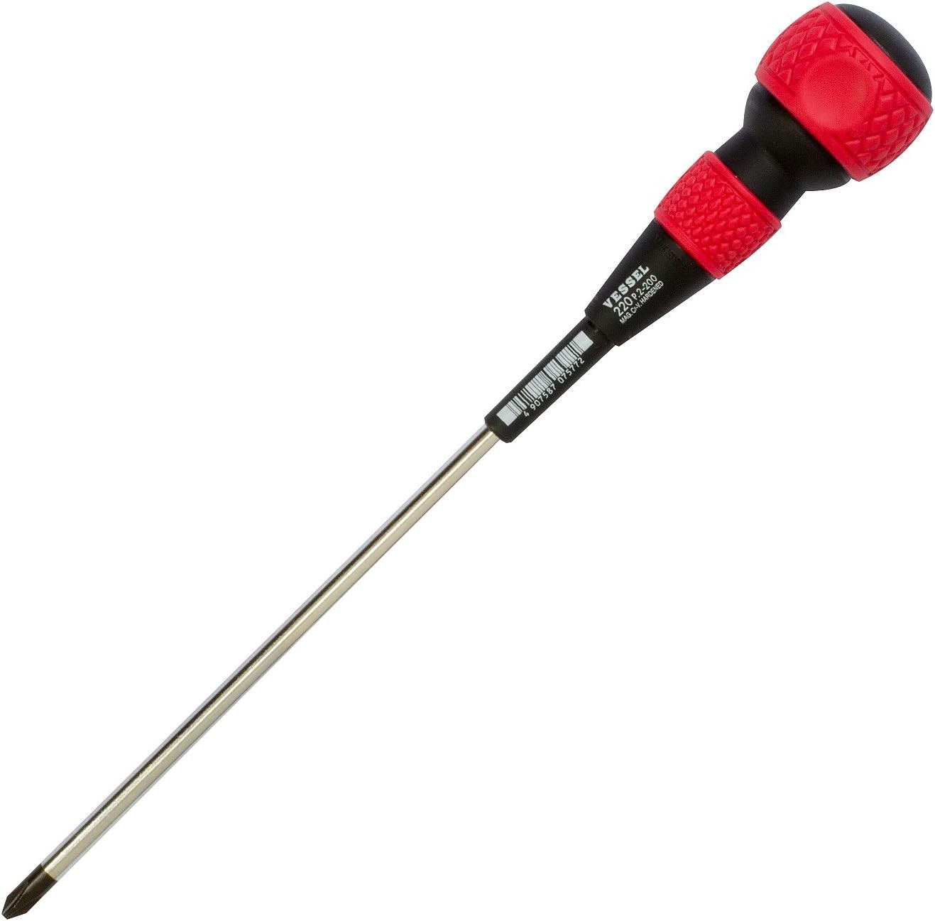 No.220 Ball-Grip Screwdriver JIS +2×200 300mm Long Tool New