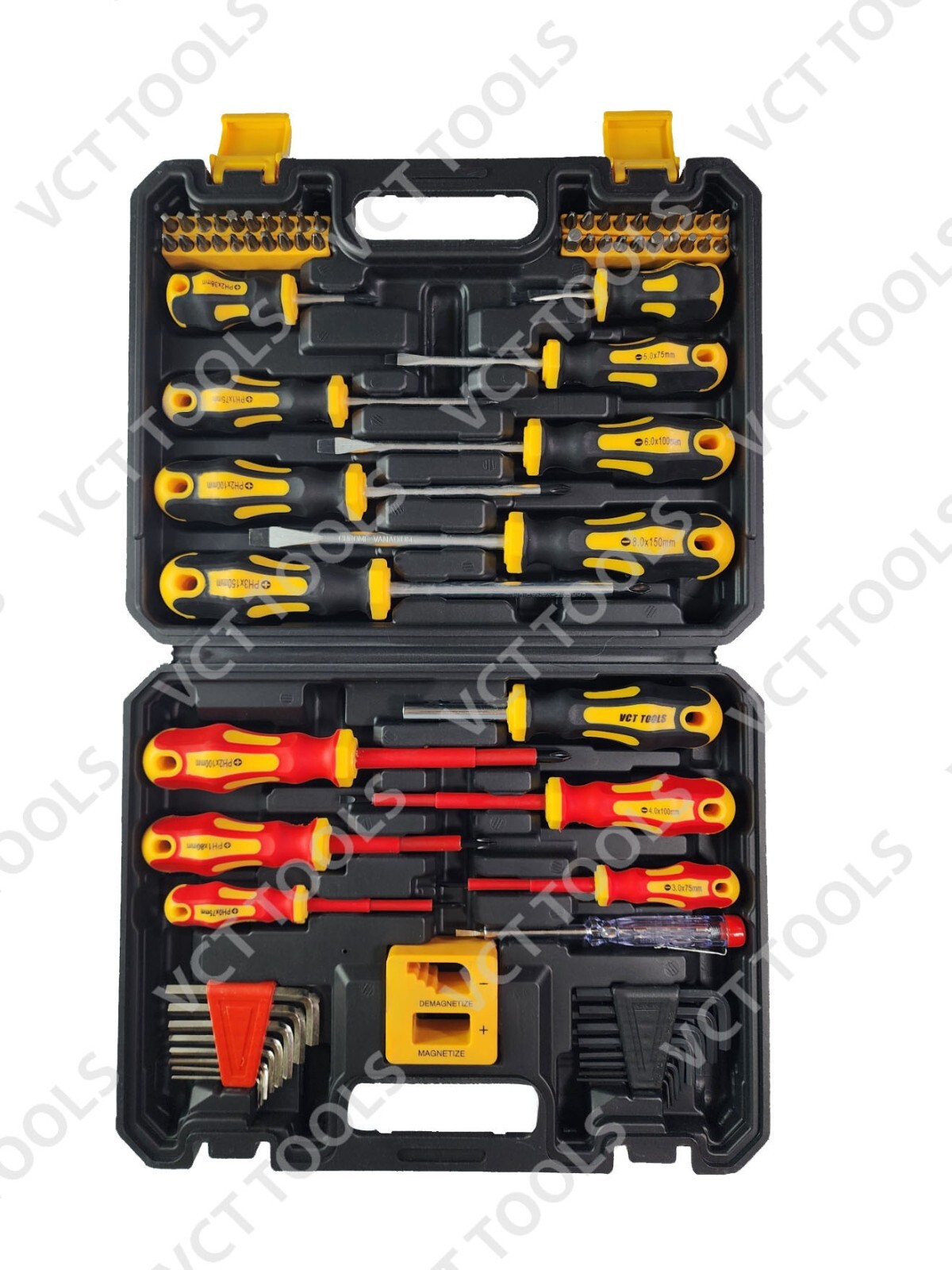 VCT 72pc Magnetic Screwdriver Set Flathead, Phillips, Hex Square Torx, Insulated
