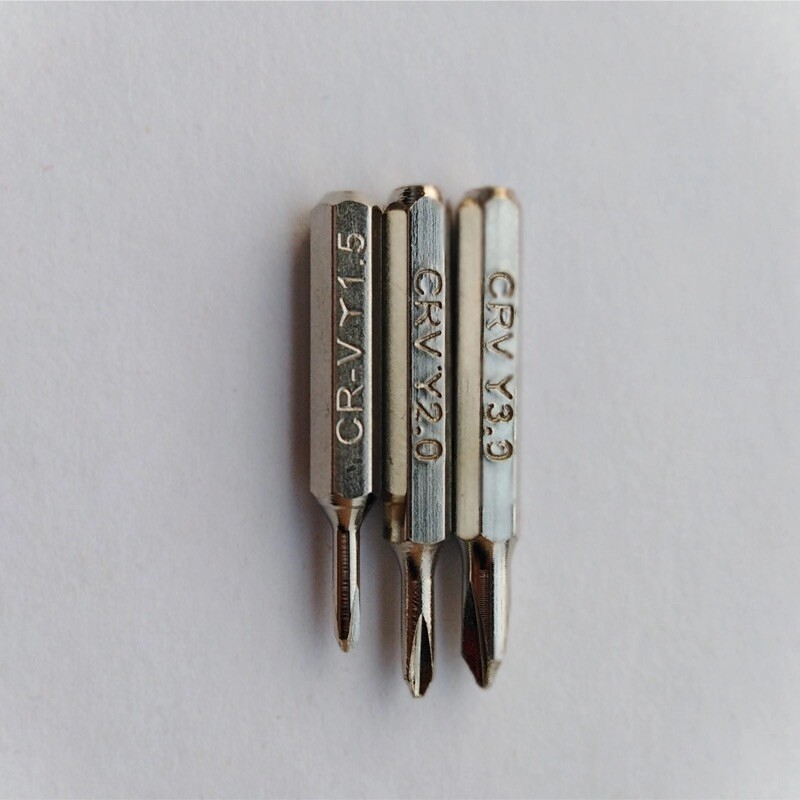 Y00 Y1.5 Y2.0 Y2.5 Y3.0 Screwdriver Bits for Tripoint Triwing micro system 4 Hex