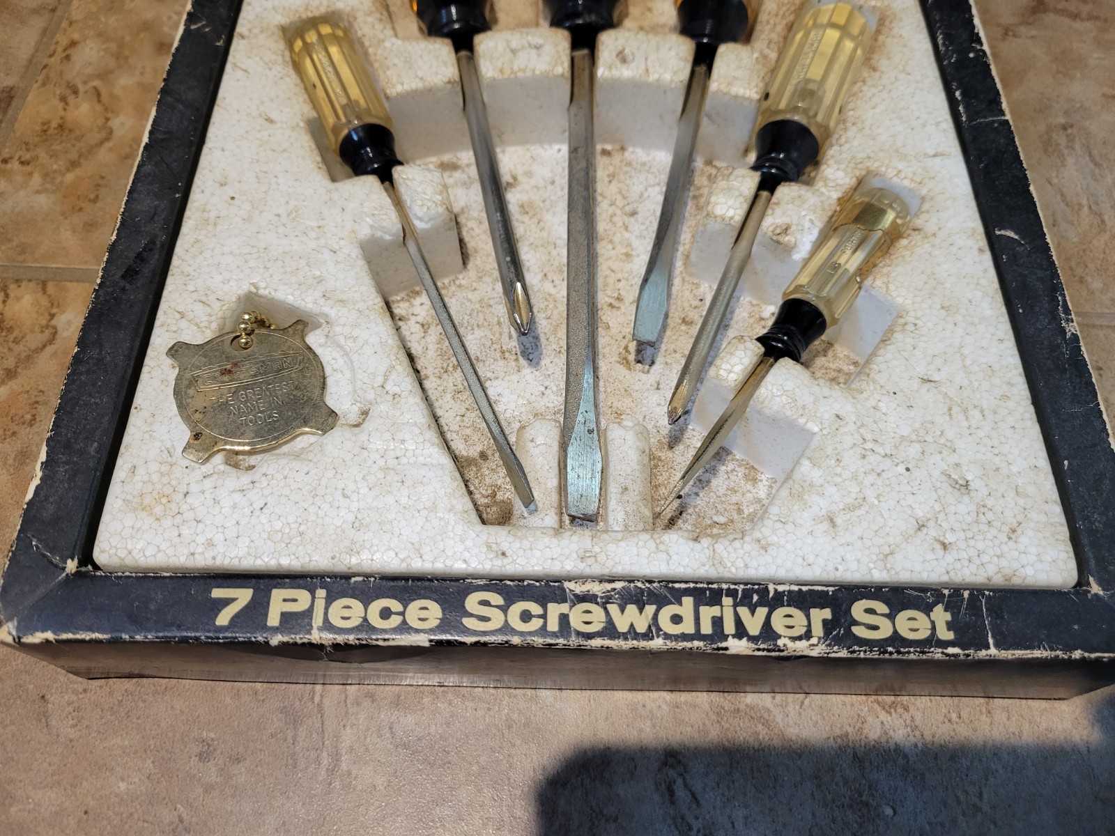 Craftsman 7 Piece Screwdriver Set Gold-Plated 41087 Hard To Find