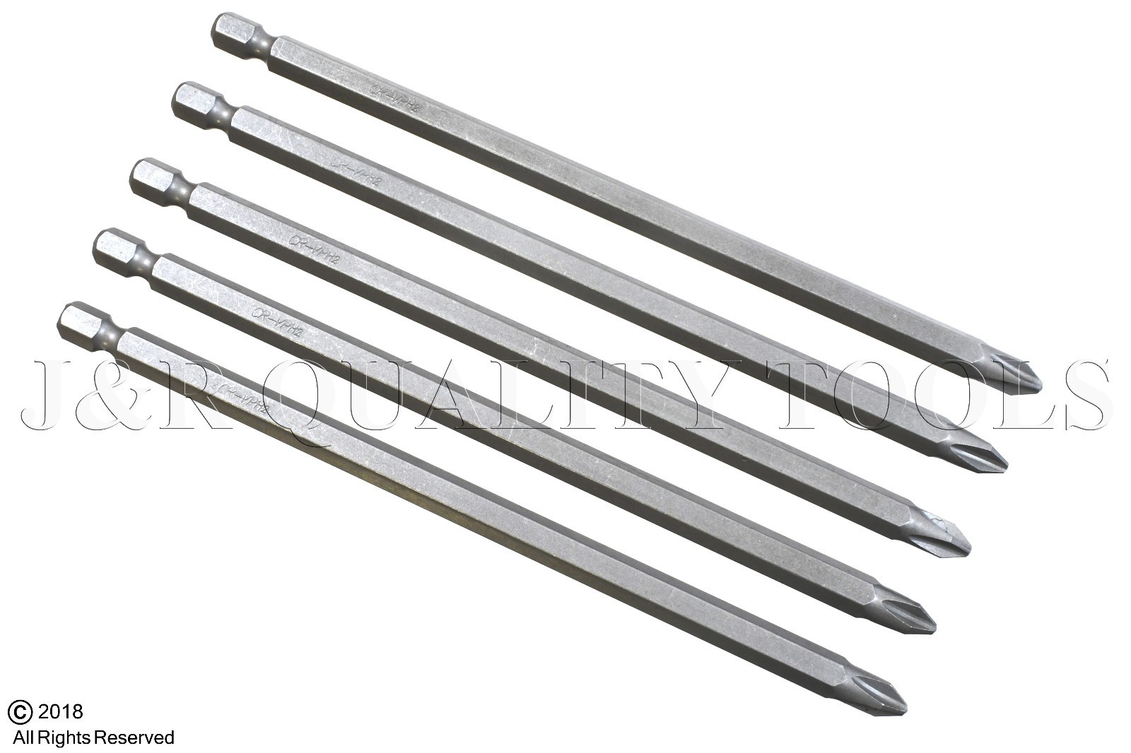 5pc #2 x 6″ Cord less drill Phillips Screwdriver Bit Magnetic Tip Extra Long Set