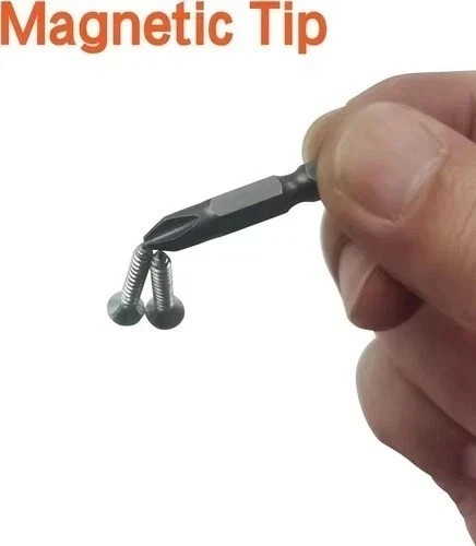 6Pcs 35Mm JIS Screwdriver Bit Set with Magnetic Tip, 1/4 Hex Shank, S2 Alloy_Ste